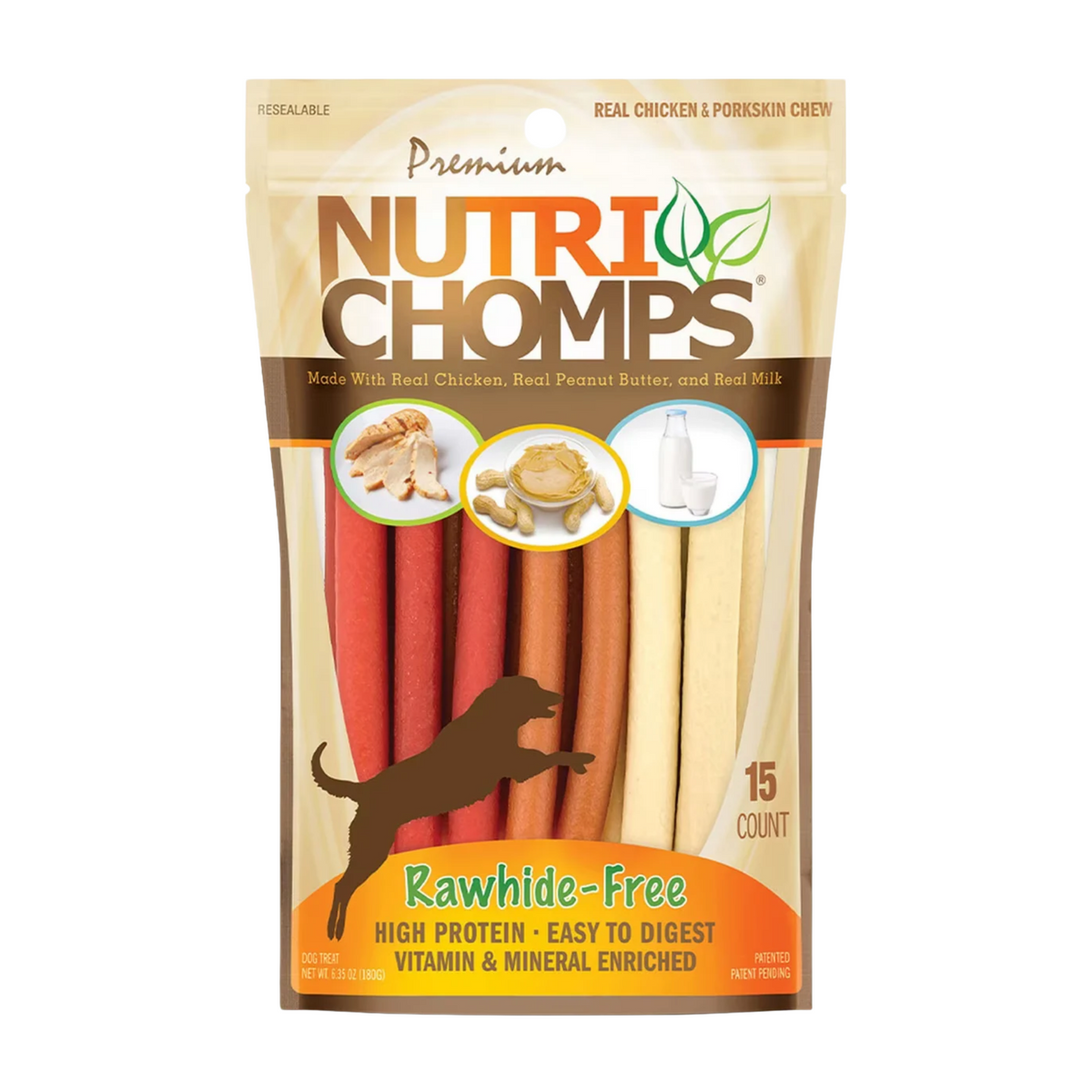 Scott Pet Nutri Chomps Assorted Flavor Twists Rawhide-Free Mini Dog Treats 15 ct