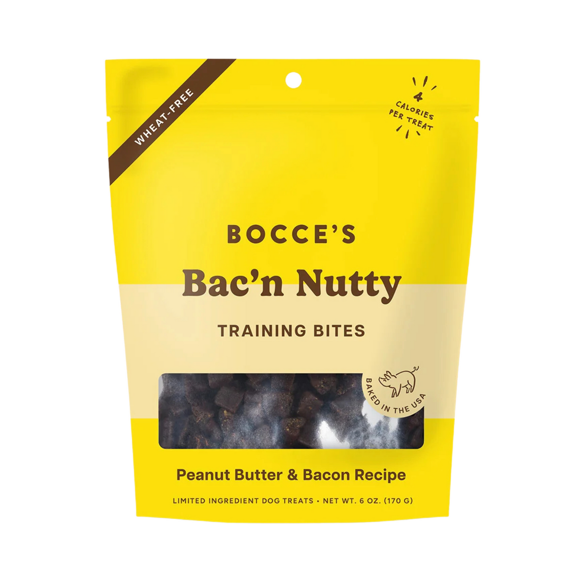 Bocce Bakery Bac'N Nutty Peanut Butter & Bacon Training Bites 6 oz