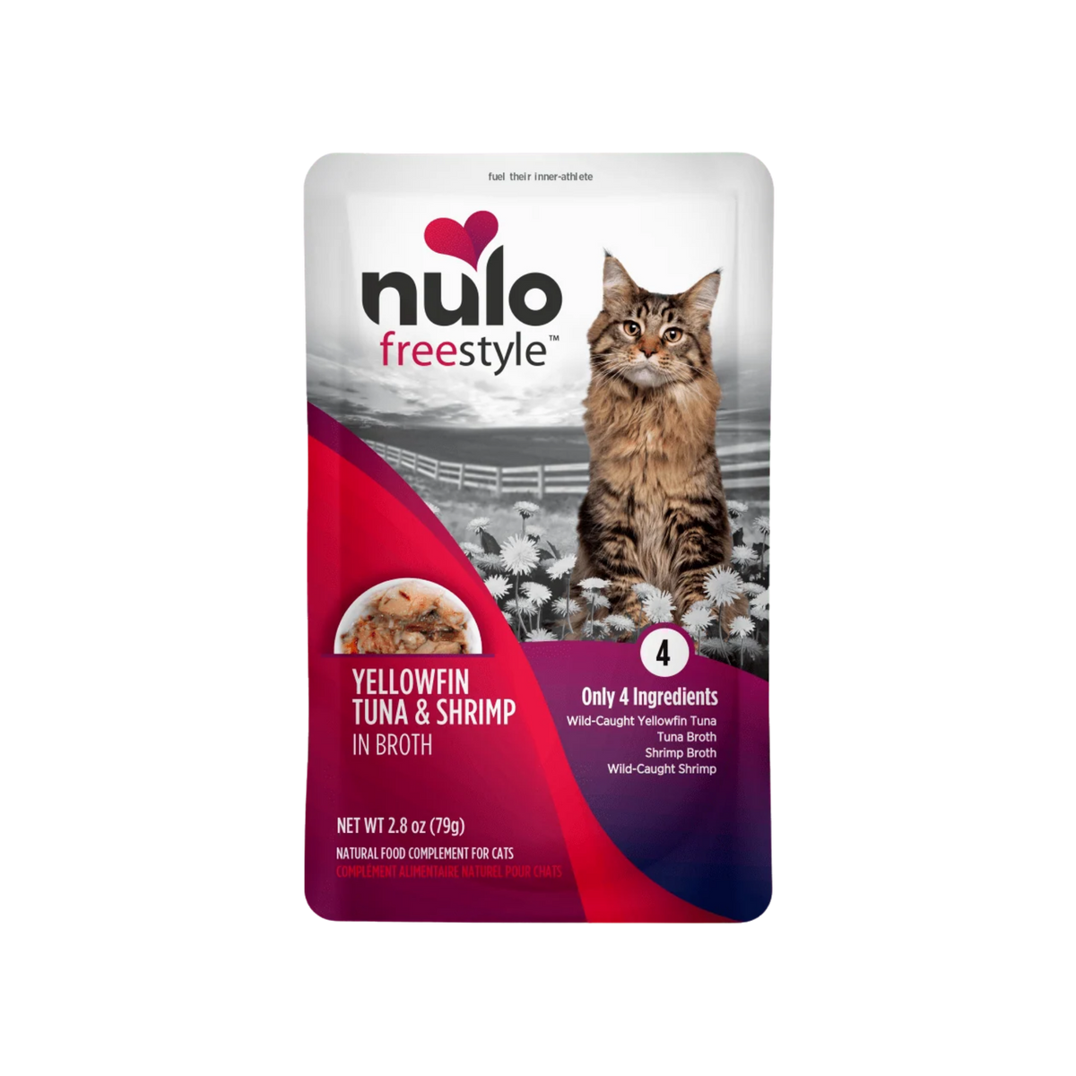 Nulo Freestyle Grain-Free Yellowfin Tuna & Shrimp in Broth Cat Food Pouch