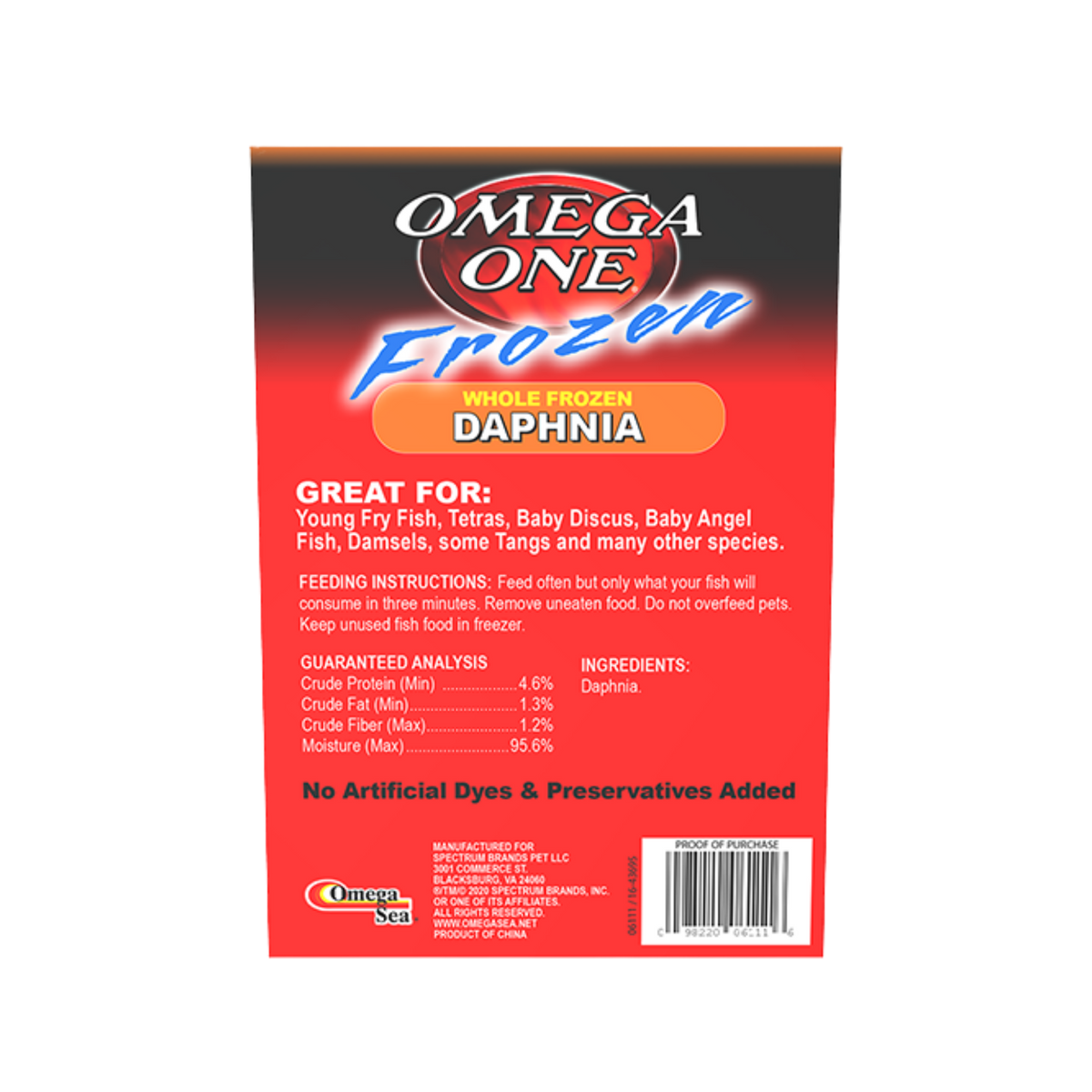 Omega One Frozen Daphia Cube Pack 3.5 oz