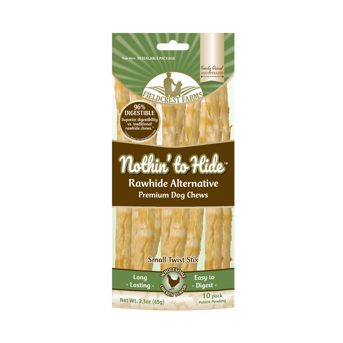 Spot Fieldcrest Farms Nothin' to Hide Chicken Twist Stix for Dogs 10 pk