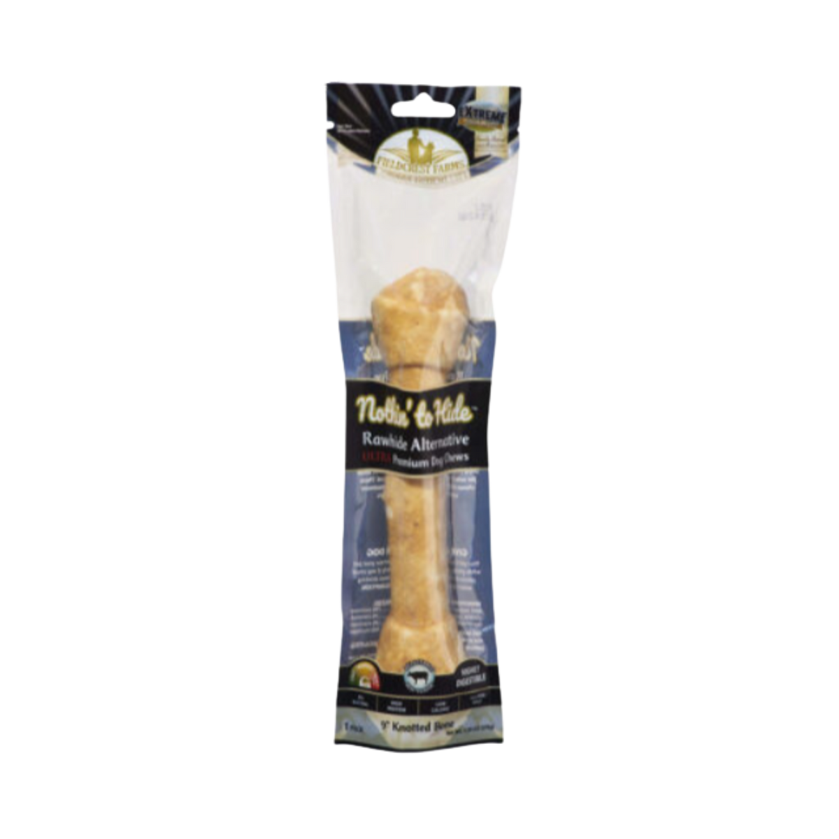 Spot Fieldcrest Farms Nothin' to Hide Ultra Knotted Beef Dog Bone 9 in