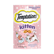 Whiskas Temptations Kitten Crunchy and Soft Treats Salmon and Dairy Flavor