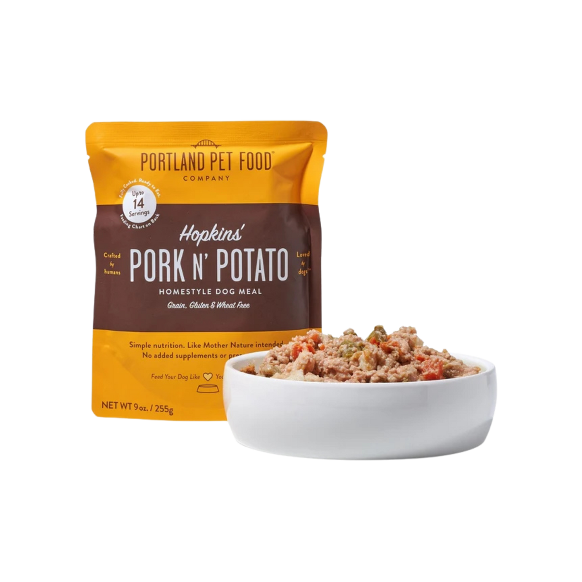 Portland Pet Food Company Hopkins' Pork N' Potato Grain & Gluten Free Dog Meal Pouch