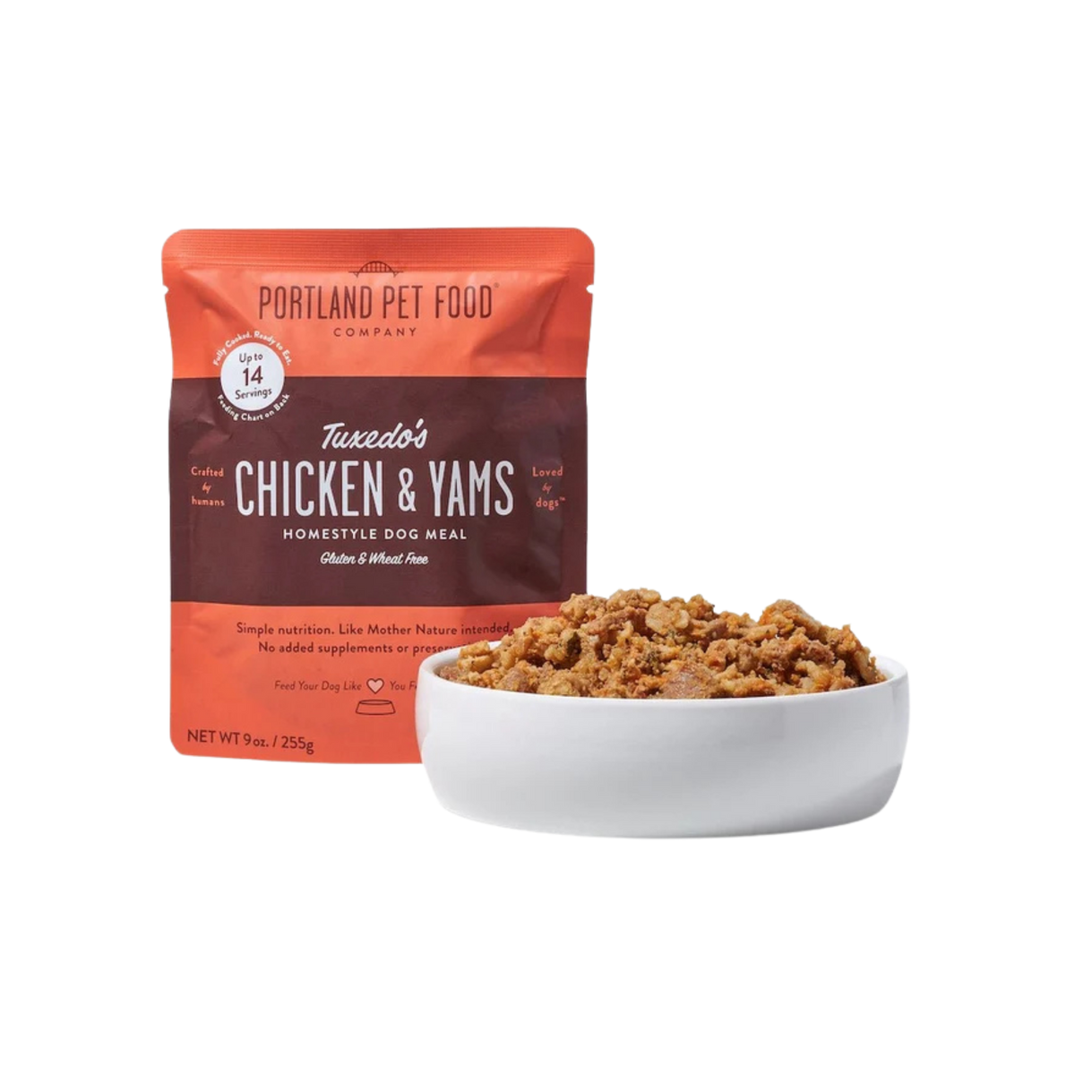 Portland Pet Food Company Tuxedo's Chicken & Yams Dog Meal Pouch