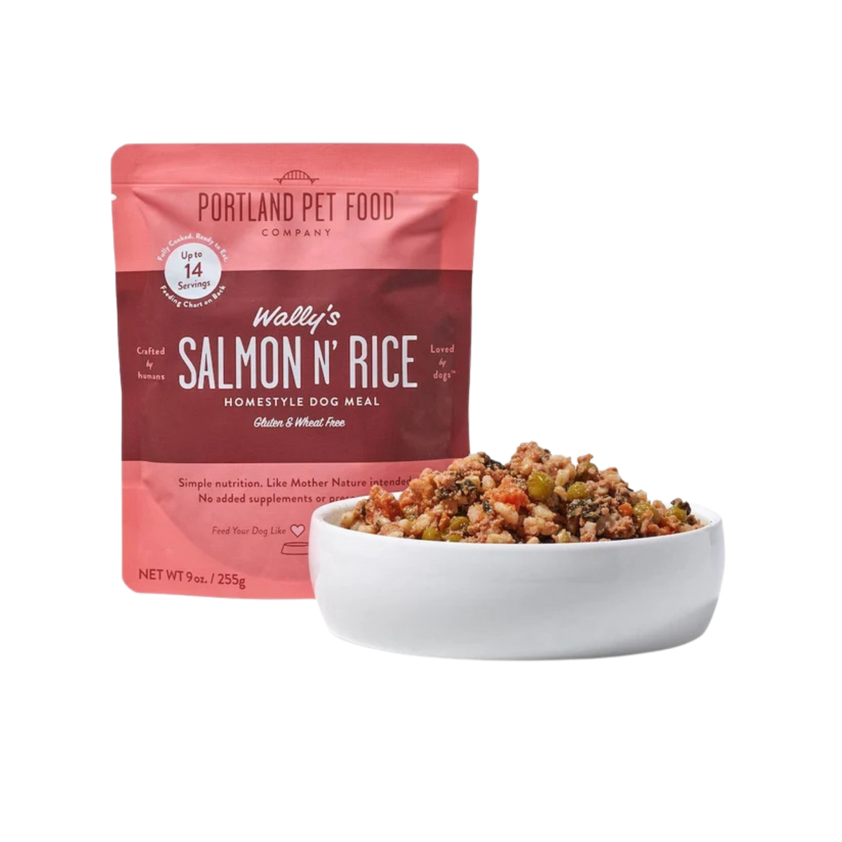 Portland Pet Food Company Wally's Salmon N' Rice Dog Meal Pouch