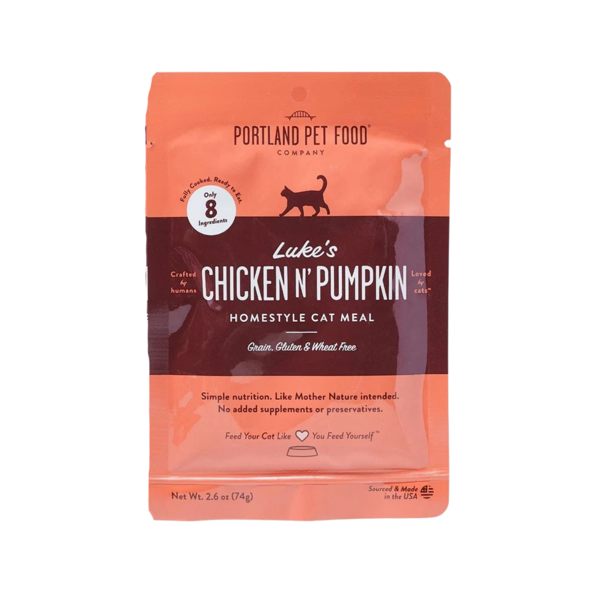 Portland Pet Food Company Luke's Chicken N' Pumpkin Cat Meal Pouch