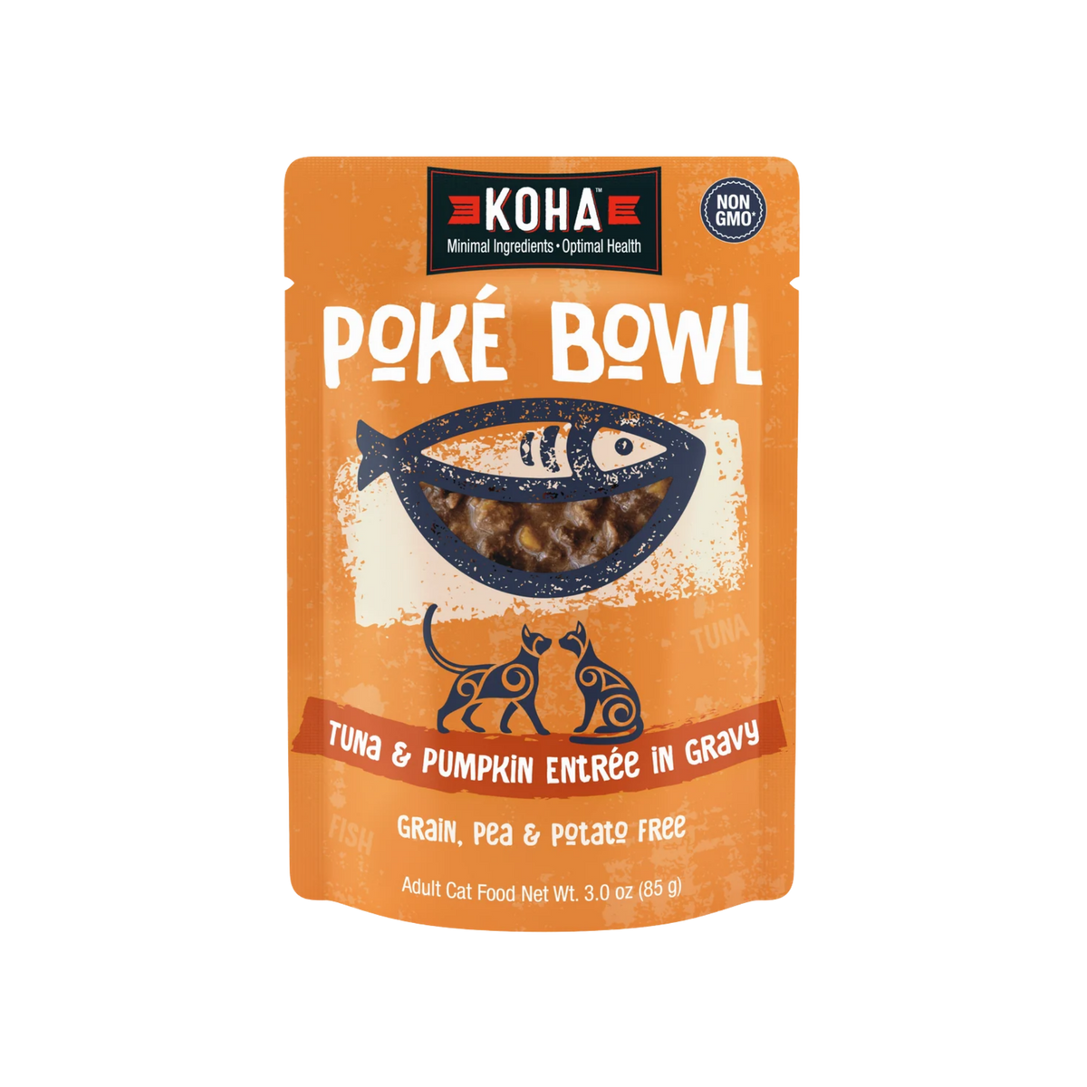 Koha Poke Bowl Tuna & Pumpkin Entrée in Gravy for Adult Cats