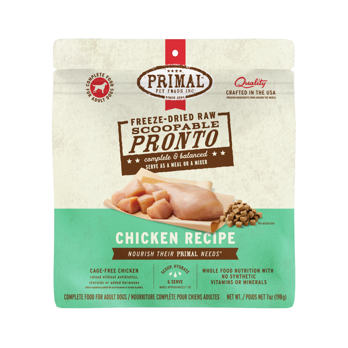 Primal Raw Pronto Chicken Recipe Freeze-Dried Dog Food 7 oz