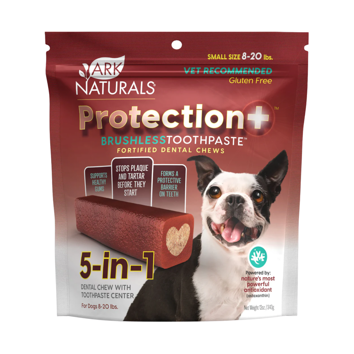 Ark Naturals Brushless Toothpaste Protection+ Small Dental Dog Treats