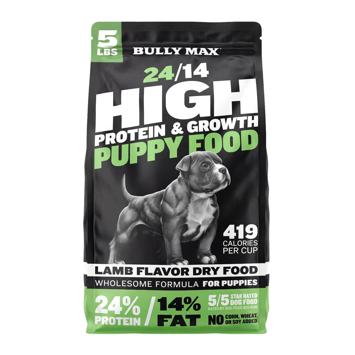 Bully Max 24/14 High Protein & Growth Puppy Formula Lamb Flavor Dry Dog Food