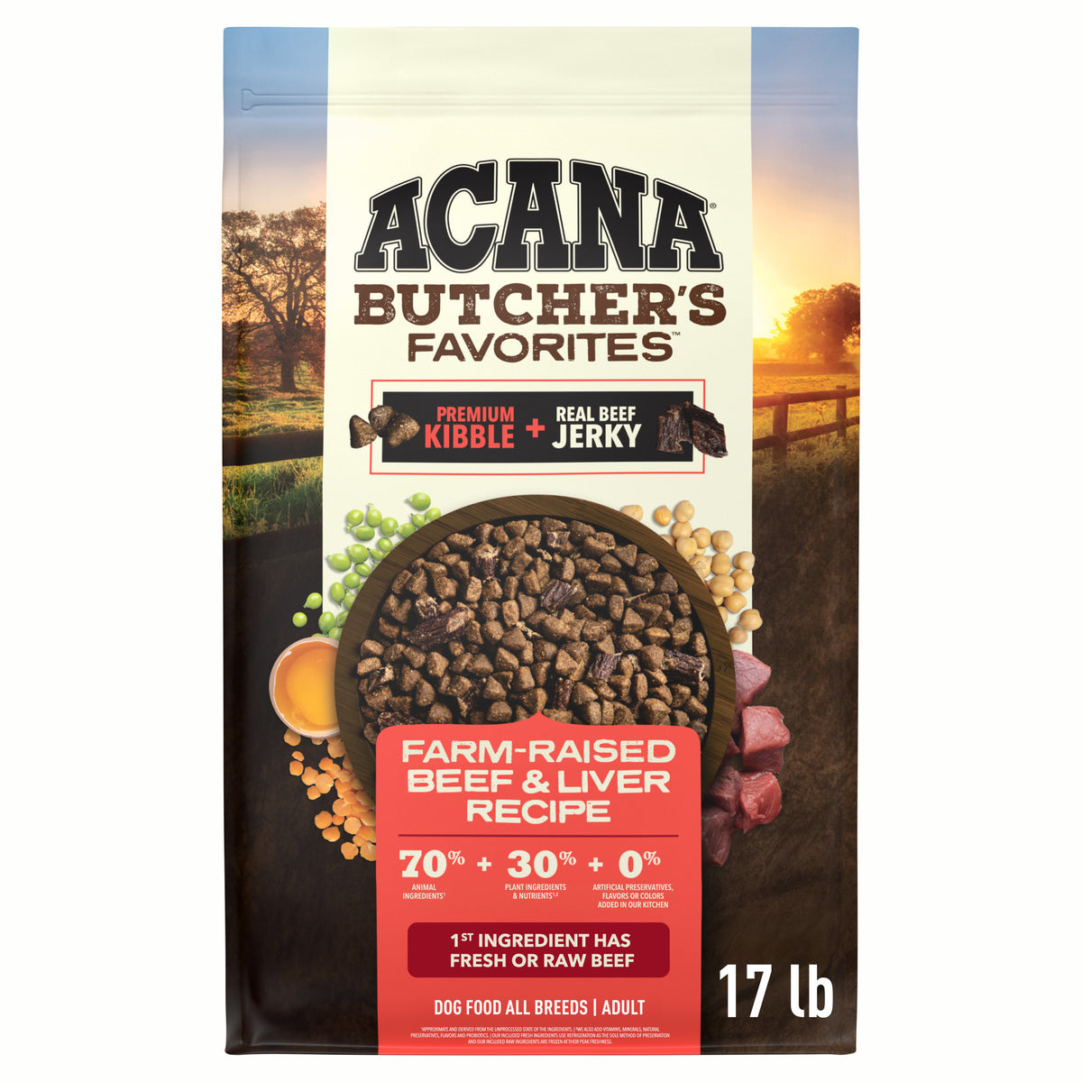 Acana Butcher's Favorites Grain-Free Farm-Raised Beef & Liver Recipe Dry Dog Food