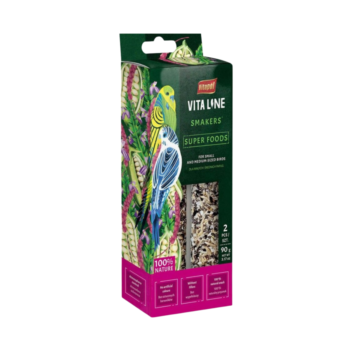 A&E Vitapol Vitaline Smakers Super Foods for Small/Medium Birds 2 pk