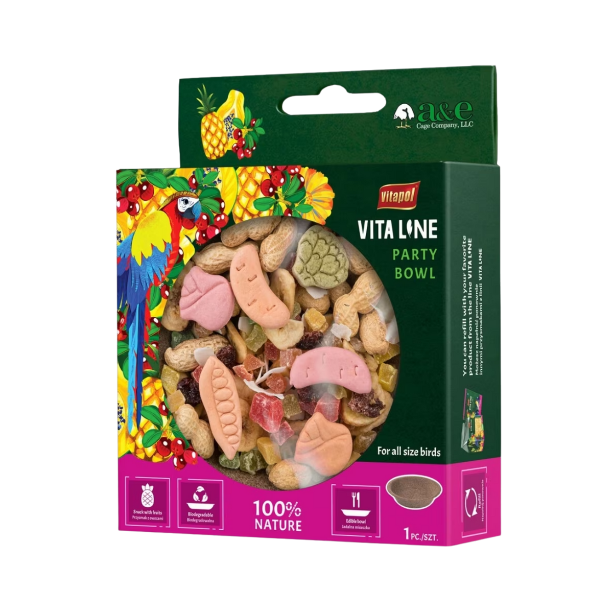 A&E Vitapol Vitaline Edible Party Bowl for Birds