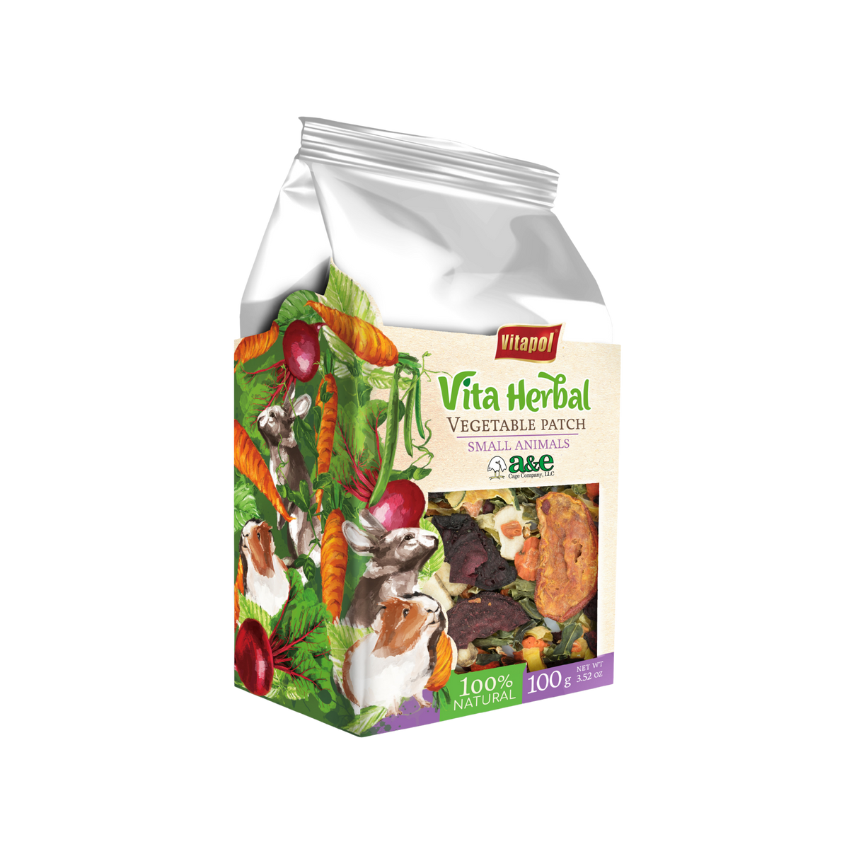 A&E Vitapol Vita Herbal Vegetable Patch Mix Small Animal Treat 100 gm