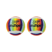 Multipet Pride Rainbow Tennis Balls Cat Toys, 2 inch, 2 pk