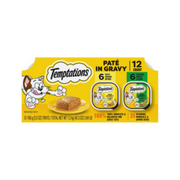 Whiskas Temptations Pate in Gravy Flavor Variety Wet Cat Food 3.5 oz/ case of 12