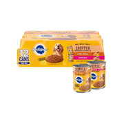 Pedigree Chopped Ground Dinner Chicken with Beef Adult Canned Dog Food Variety Pack 13.2 oz/Case of 12
