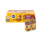 Pedigree Choice Cuts in Gravy Prime Rib, Rice & Vegetable Flavor & Roasted Chicken Adult Canned Dog Food Variety Pack 13.2 oz/Case of 12