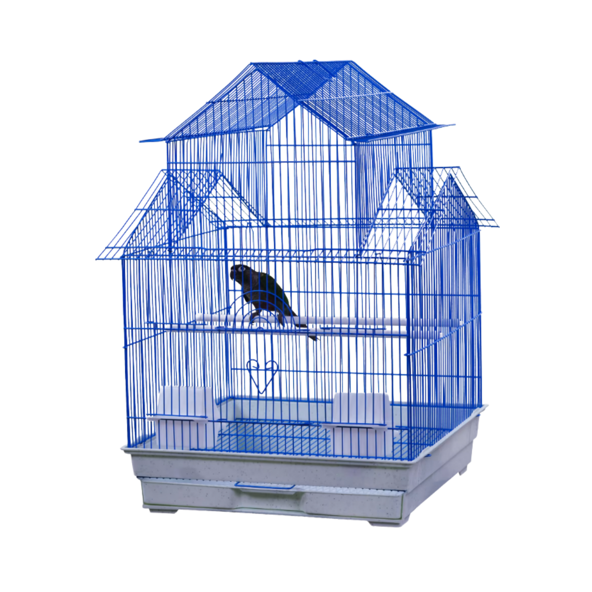 A&E House Top Blue Bird Cage 18 x 18 x 27 in