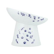 Necoichi Nordic Blue Tilted Stress Free Raised Porcelain Cat Bowl