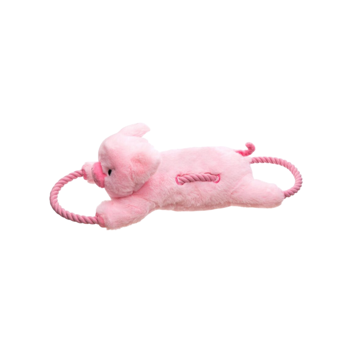 Growl Haystackerz Puddles Piggy Plush & Rope Tug Dog Toy 20 in