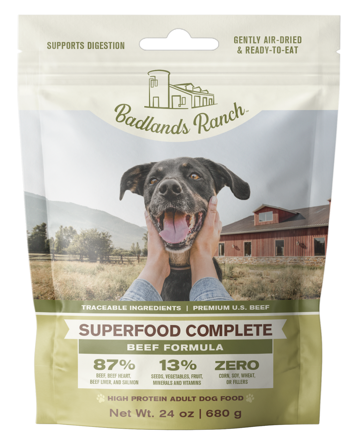 Badlands Ranch Superfood Complete Beef Formula Adult Air-Dried Dog Food