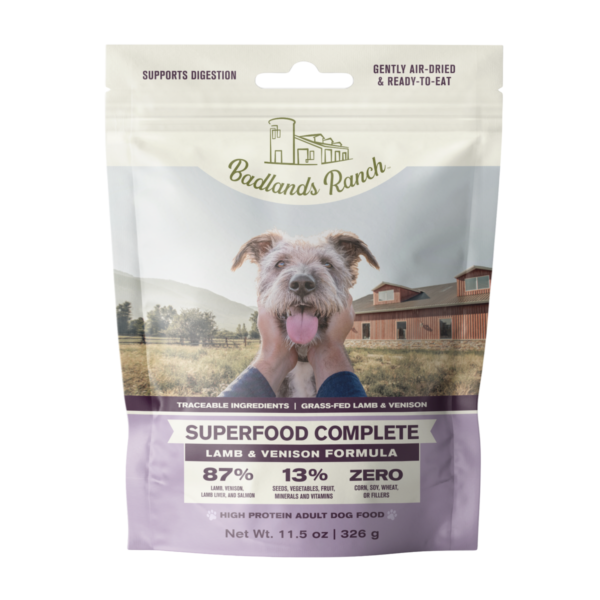Badlands Ranch Superfood Complete Lamb & Venison Formula Adult Air-Dried Dog Food