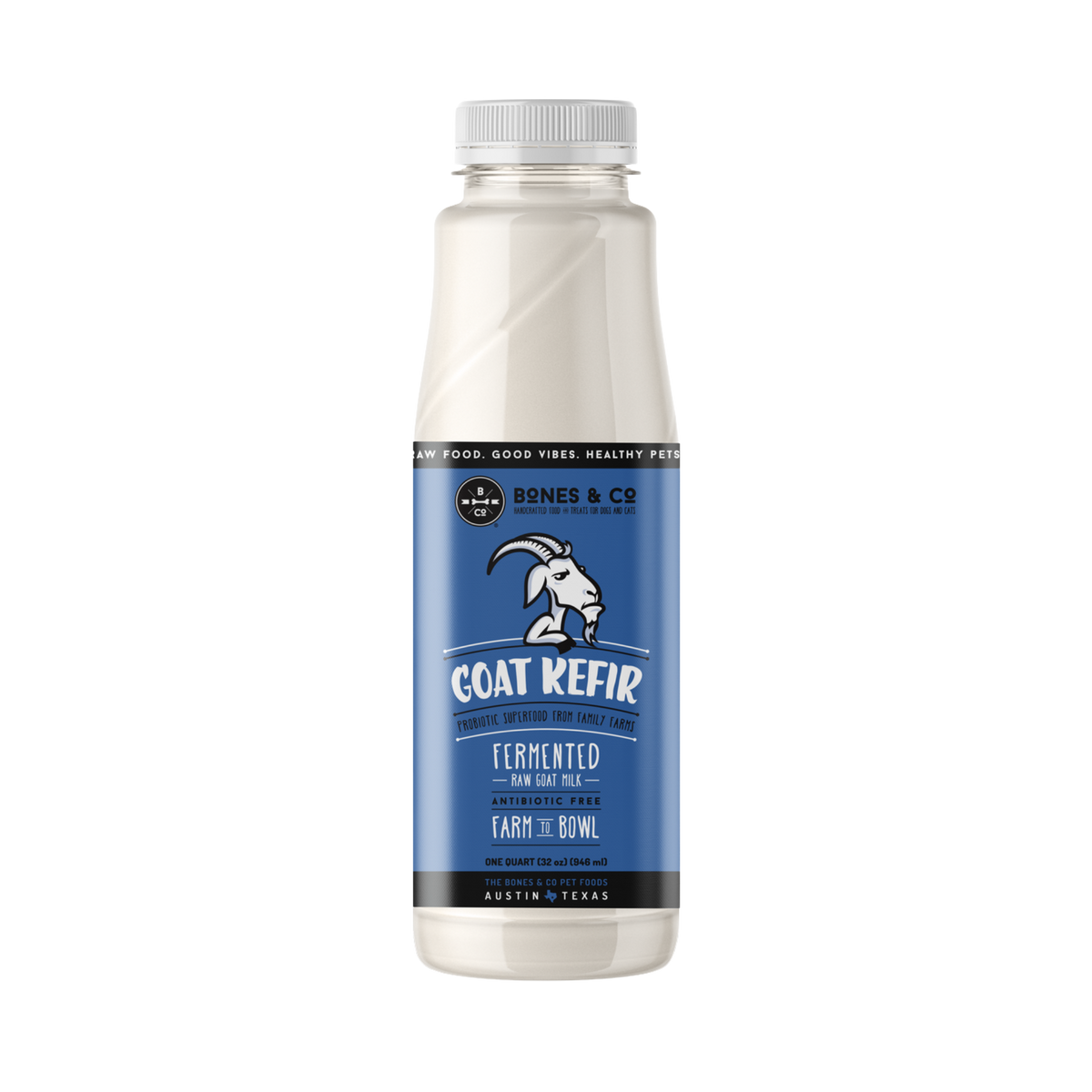 Bones & Company Frozen Goat Kefir Fermented Raw Goat Milk 32 oz
