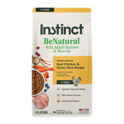 Instinct Be Natural Real Chicken & Brown Rice Recipe Freeze-Dried Raw Coated All Life Stage Dry Dog Food