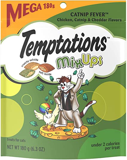 Whiskas Temptations MixUps Catnip Fever Flavor Crunchy and Soft Cat Treats