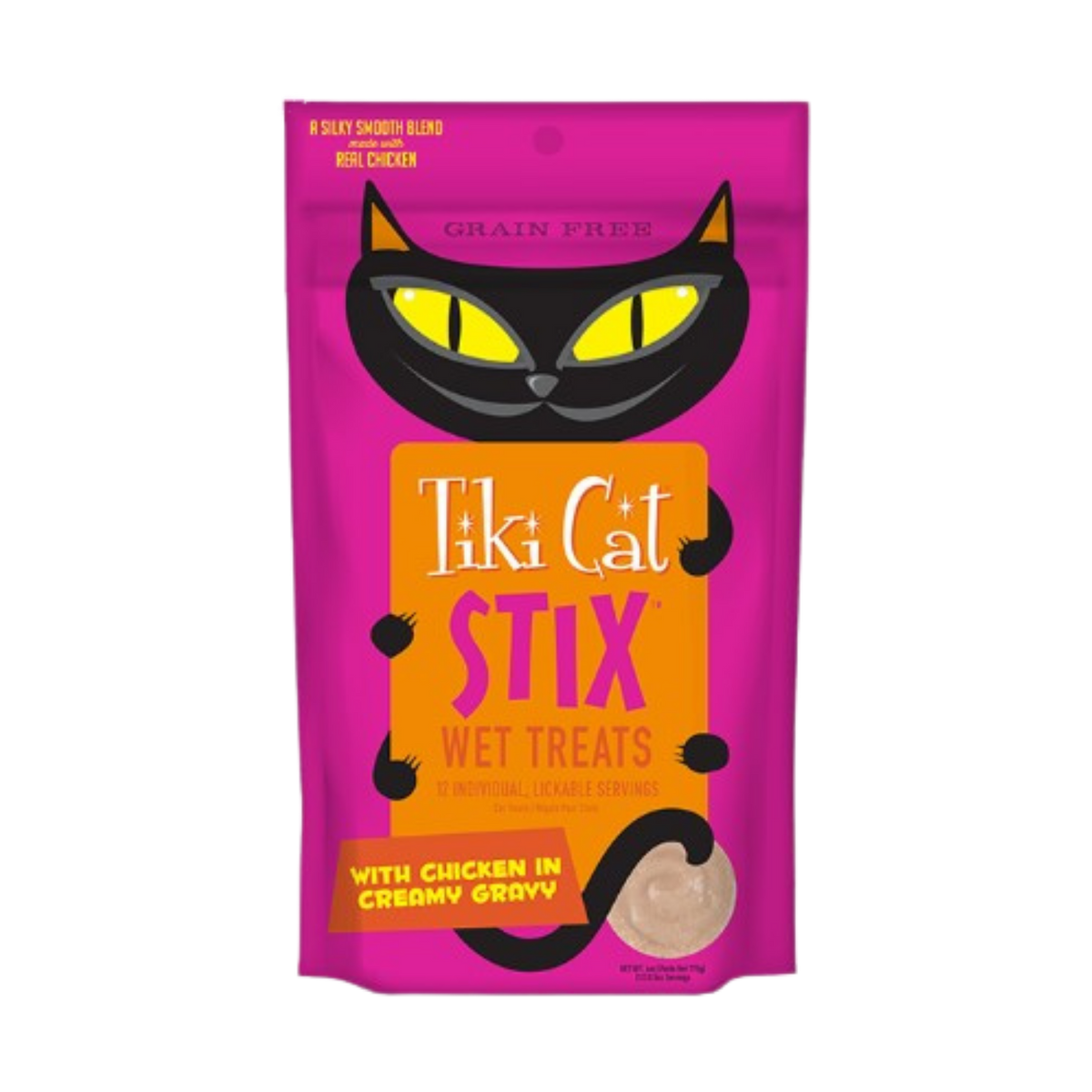 Tiki Cat Stix Chicken in Creamy Gravy Lickable Wet Cat Treats 3 oz