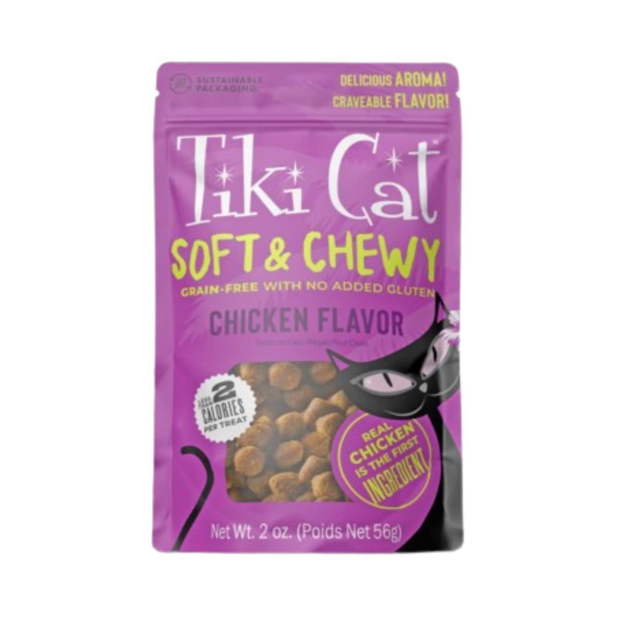 Tiki Cat Soft & Chewy Chicken Flavor Cat Treats 2 oz