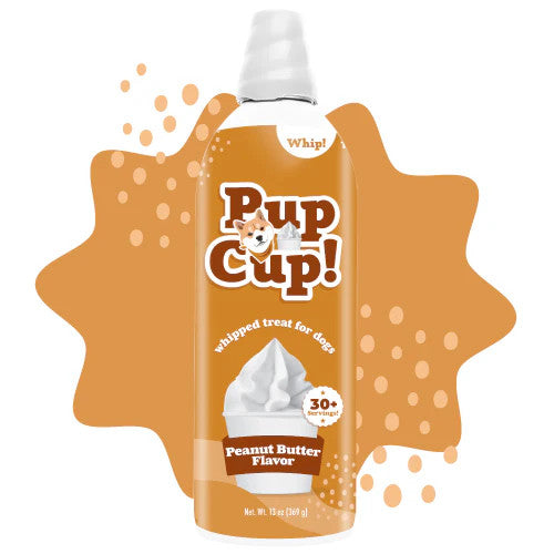 Pupcup Peanut Butter Flavor Frozen Whipped Cream Treat for Dogs