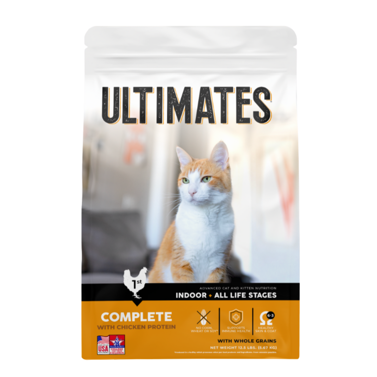 Ultimates Complete with Chicken Protein Indoor, All Life Stages Recipe Dry Cat Food 12.5 lb
