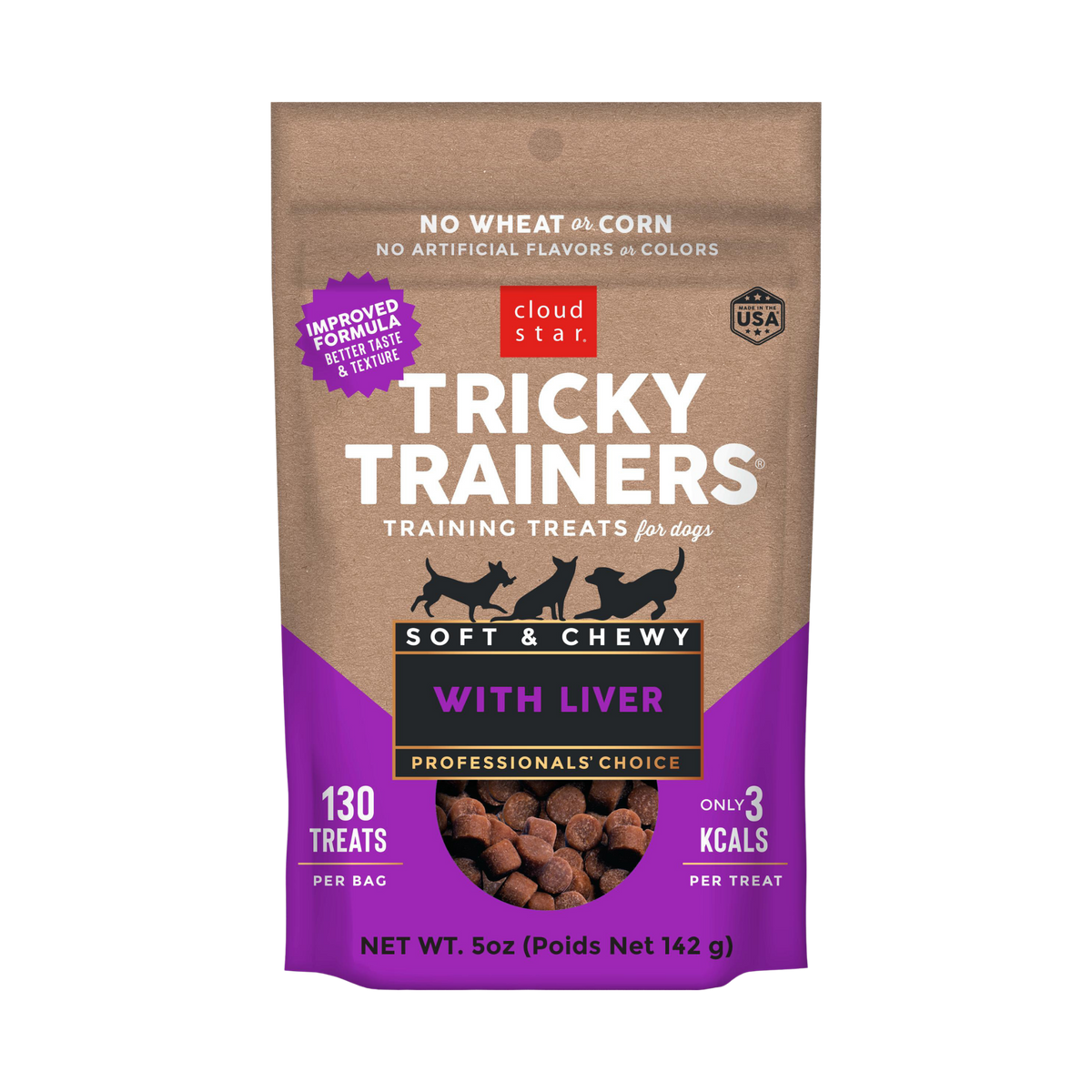 Cloud Star Tricky Trainers Soft & Chewy with Liver Training Treats for Dogs