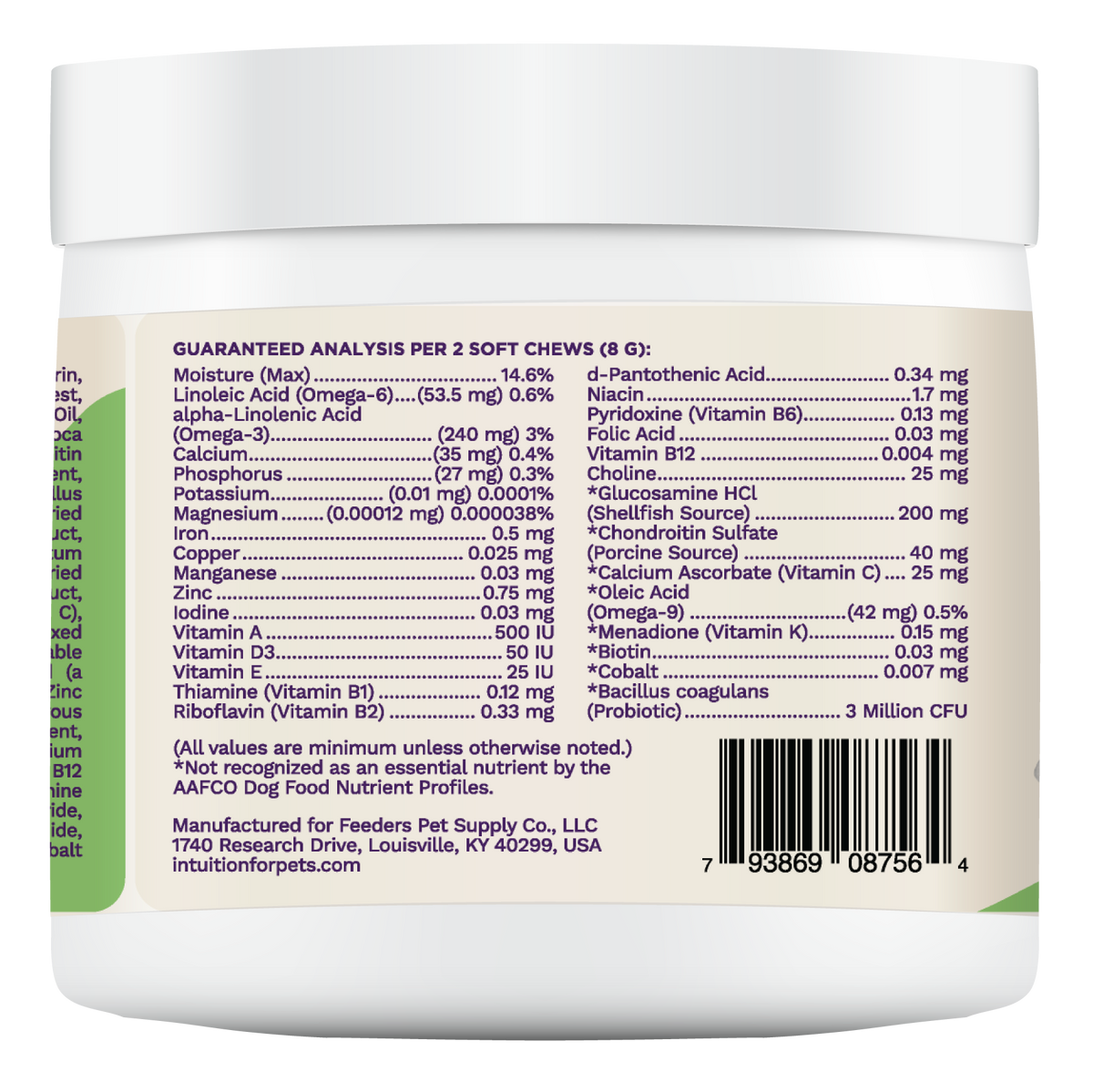 Intuition Soft Chews 4-in1 Multivitamin Supplement for Dogs 60 ct