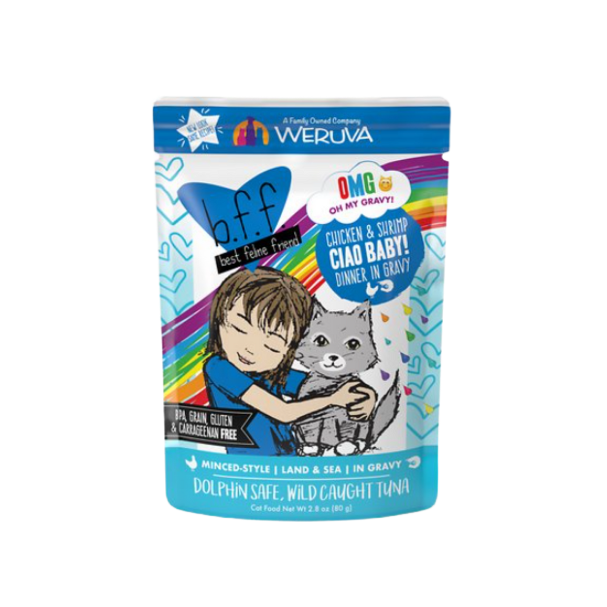 Weruva B.F.F. Oh My Gravy Ciao Baby! Chicken & Shrimp Dinner In Gravy Grain-Free Wet Cat Food