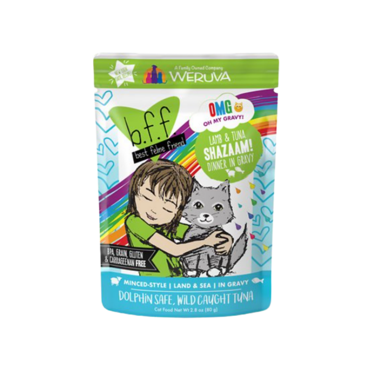 Weruva B.F.F. Oh My Gravy Shazaam! Lamb & Tuna Dinner In Gravy Grain-Free Wet Cat Food
