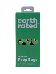 Earth Rated Lavender Scented Dog Waste Bags, 21 Refill Rolls