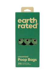Earth Rated Unscented Dog Waste Bags, 21 Refill Rolls