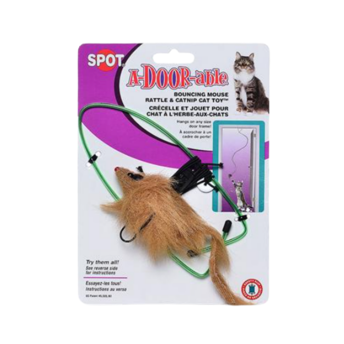 Spot Ethical Cat A-Door-Able Bouncing Mouse Cat Toy