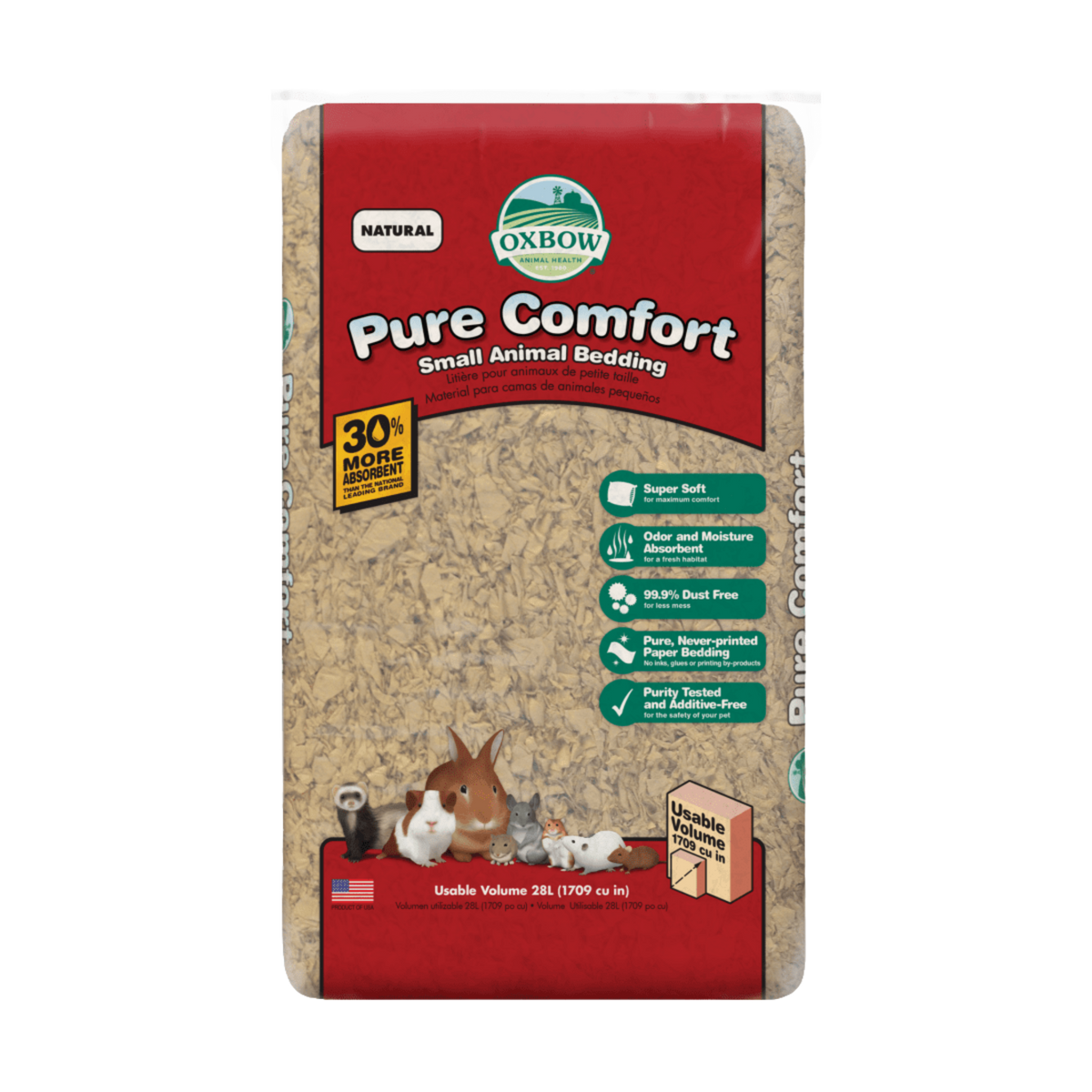 Oxbow Animal Health Pure Comfort Natural Small Animal Bedding 56 L