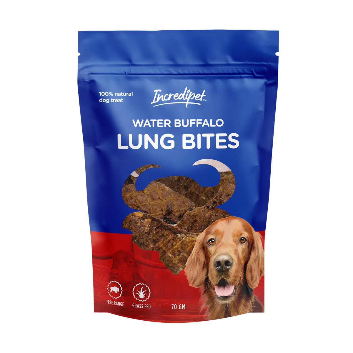Incredipet Buffalo Lung Bites Dog Treats 70 gm