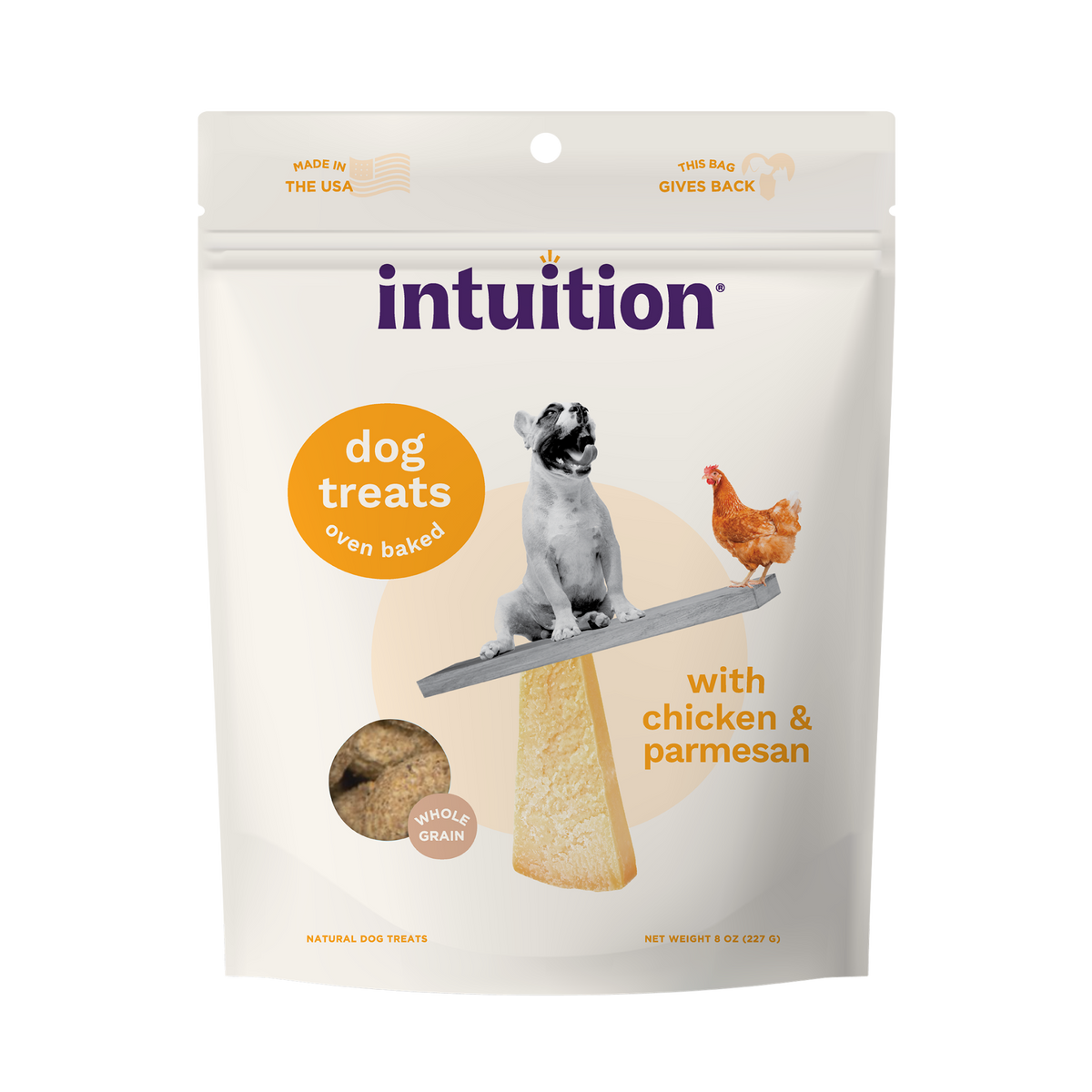 Intuition Oven Baked Dog Treats with Chicken & Parmesan 8 oz