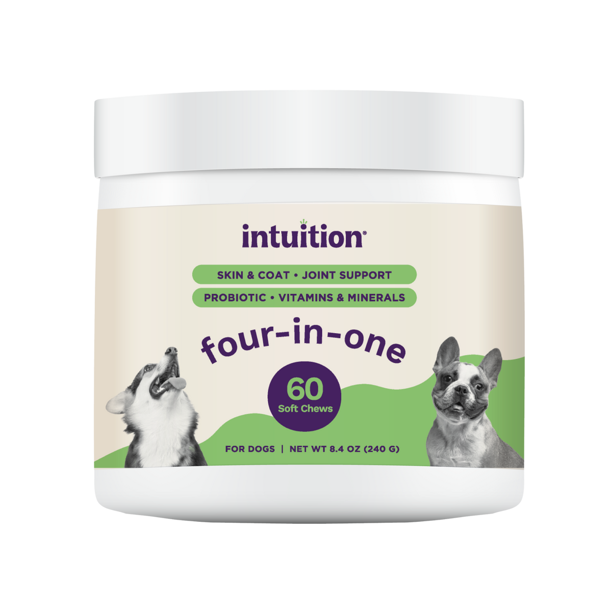 Intuition Soft Chews 4-in1 Multivitamin Supplement for Dogs 60 ct