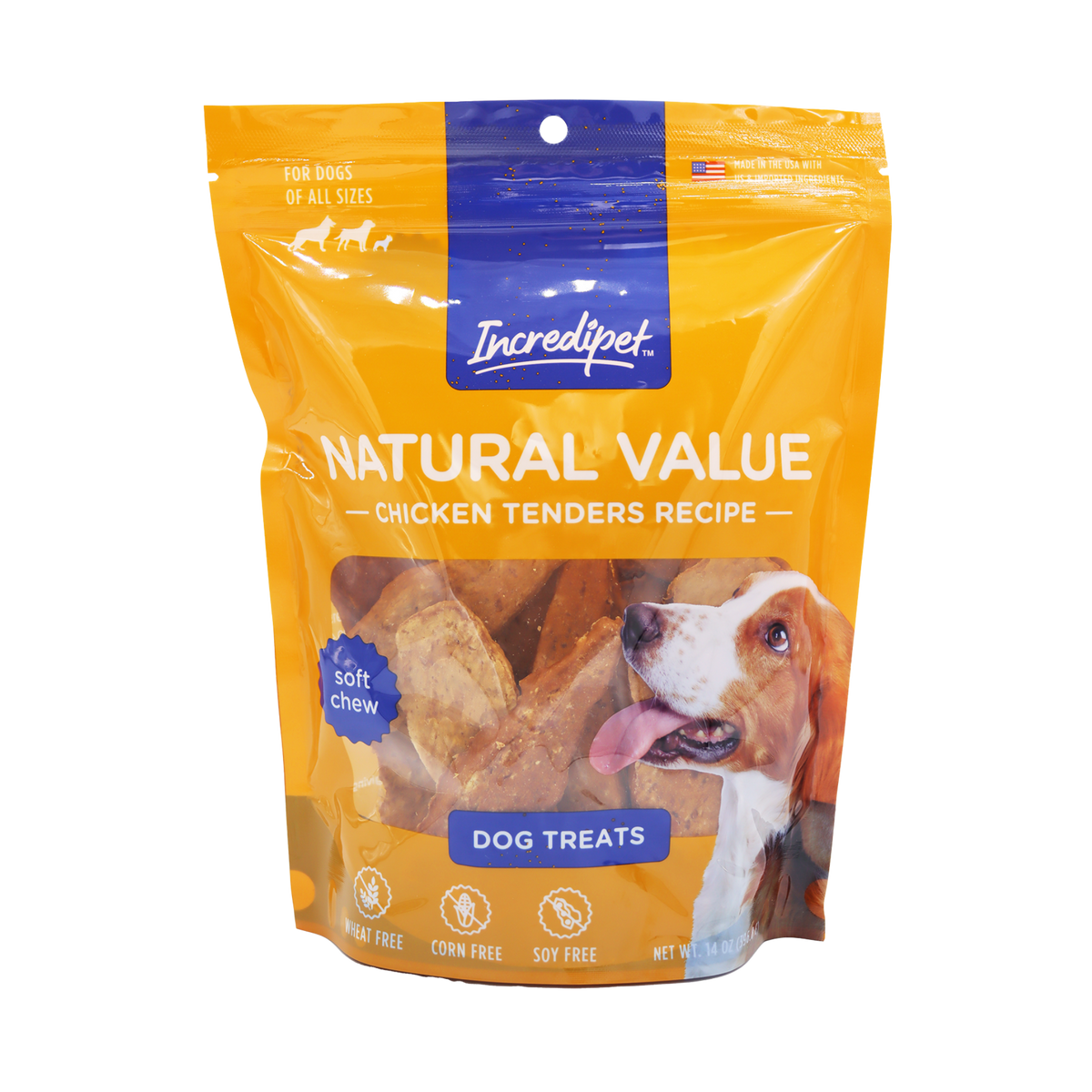 Incredipet Natural Value Chicken Tenders Recipe Dog Treats 14 oz