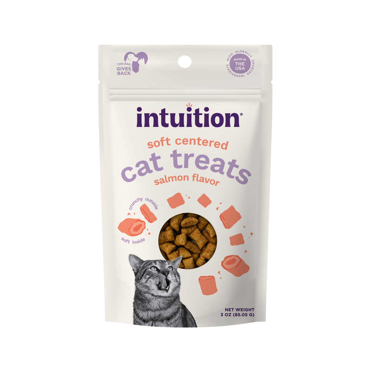 Intuition Salmon Recipe Soft Center Cat Treats 3 oz
