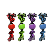 Incredipet 2-Knot Rope with Tennis Ball Dog Toy, Assorted 10 in