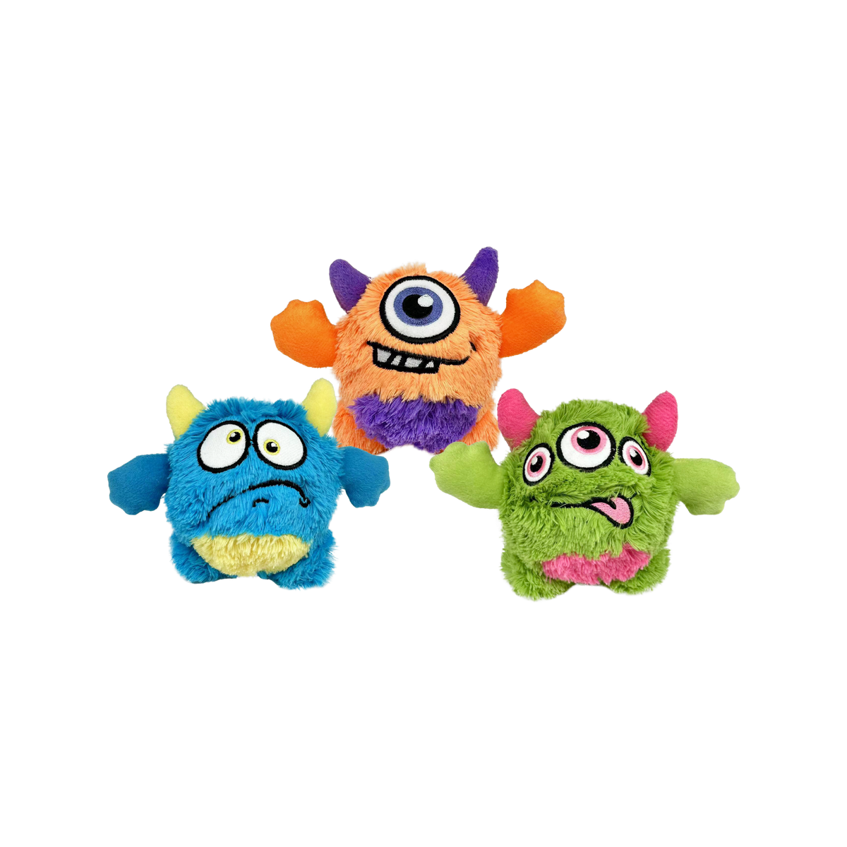Incredipet Oggle Monster Plush Dog Toy, Assorted 5 in